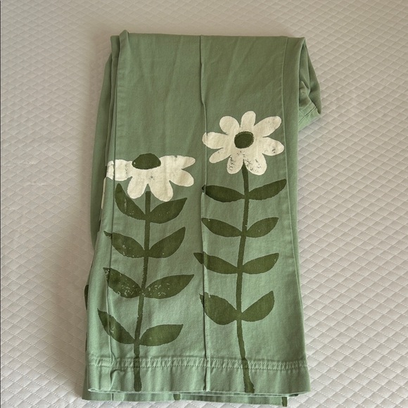Big Bud Press Sage Green Paintstamped Daisy Western Pants - Picture 1 of 4